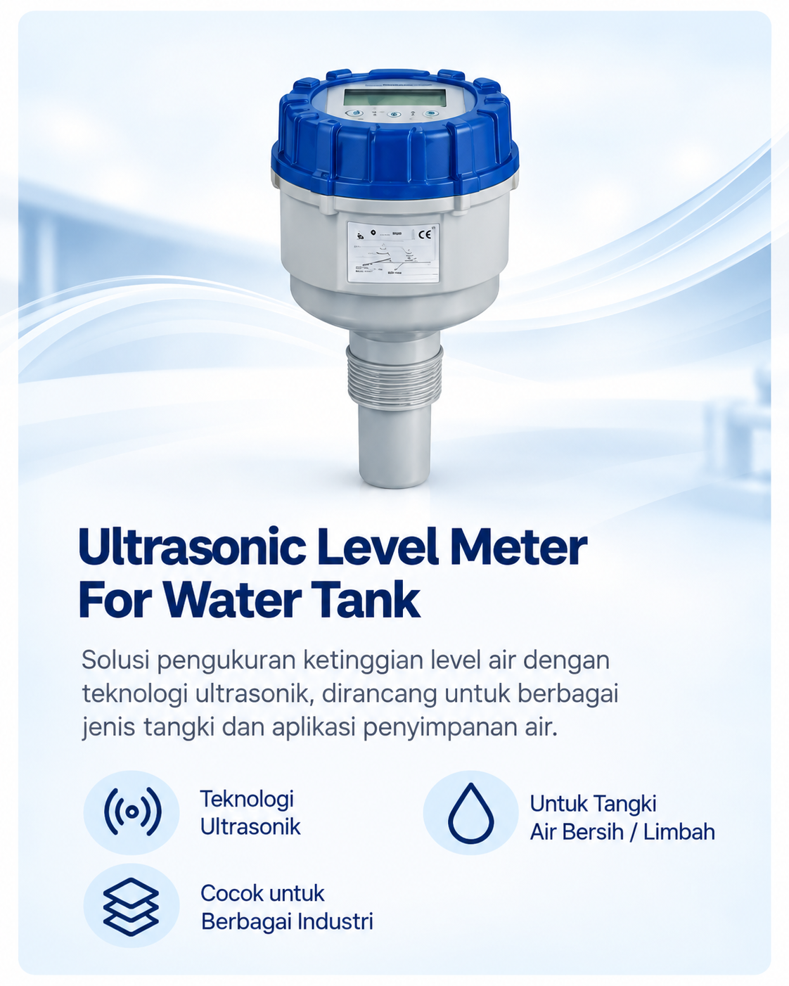 Ultrasonic Level Meter For Water Tank